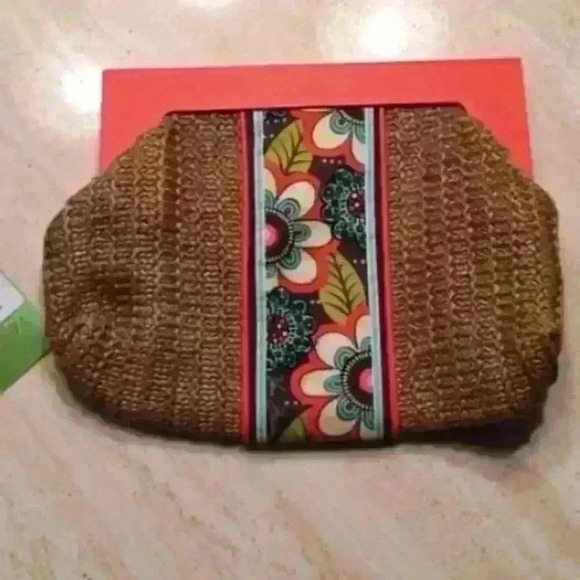 Vera Bradley Straw Clutch - Picture 1 of 4